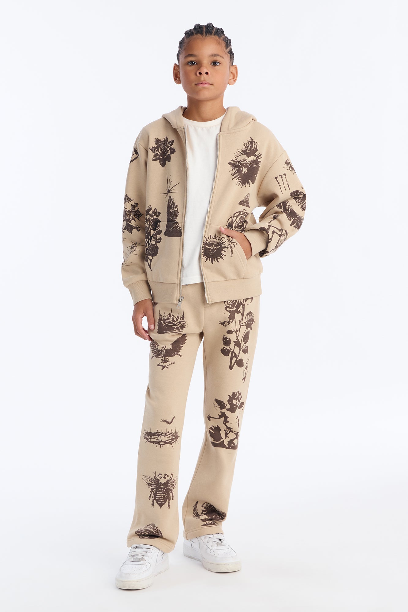 Mini Rogue Culture Skinny Flare Sweatpants - Taupe