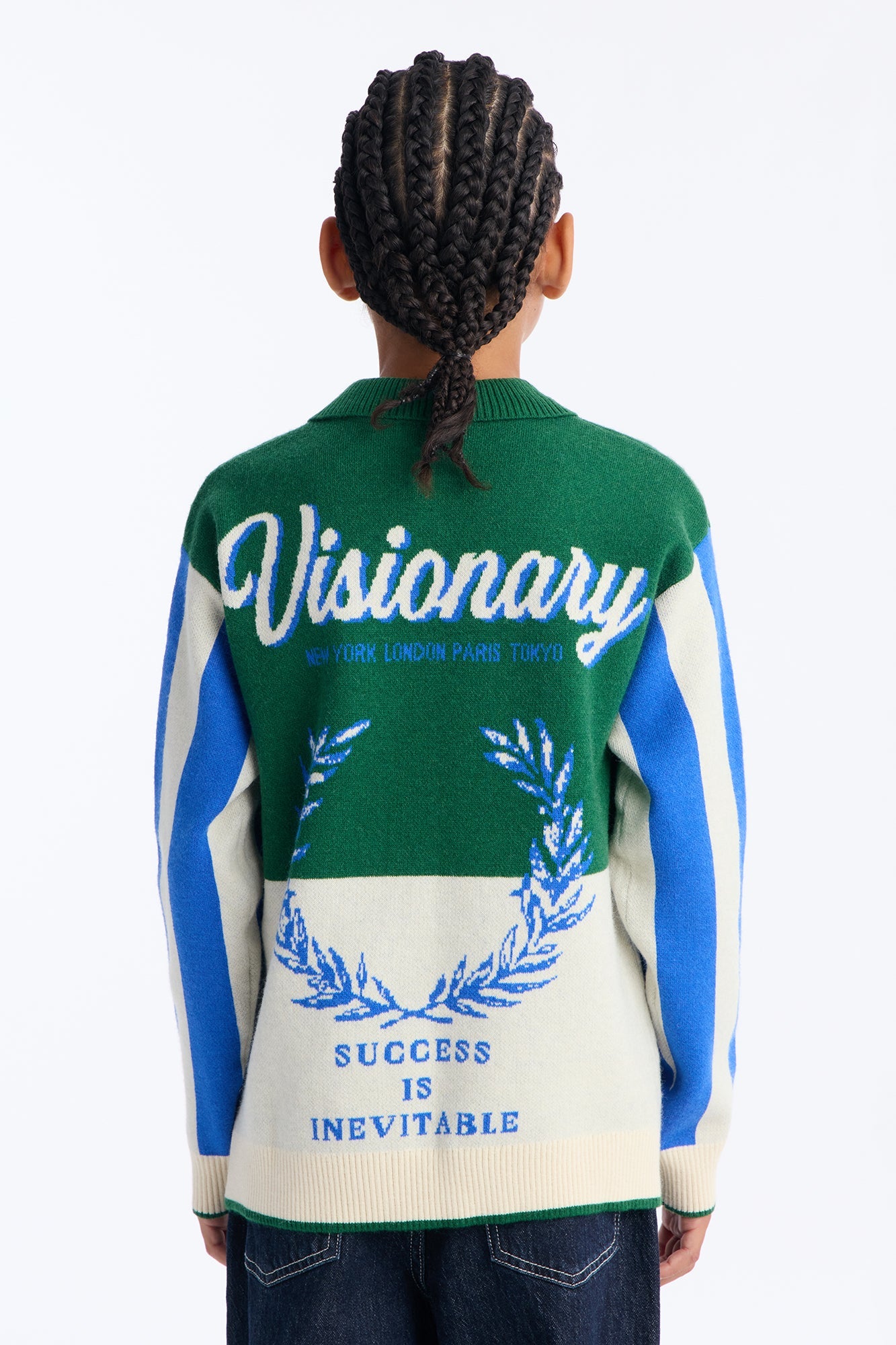 Mini Visionary Polo Sweater - Green