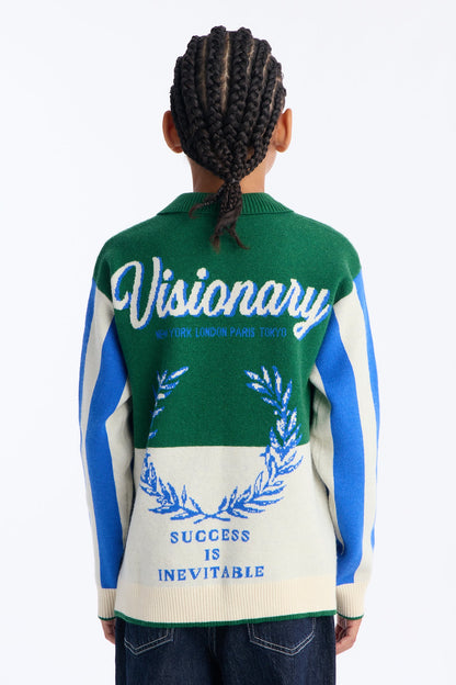 Mini Visionary Polo Sweater - Green