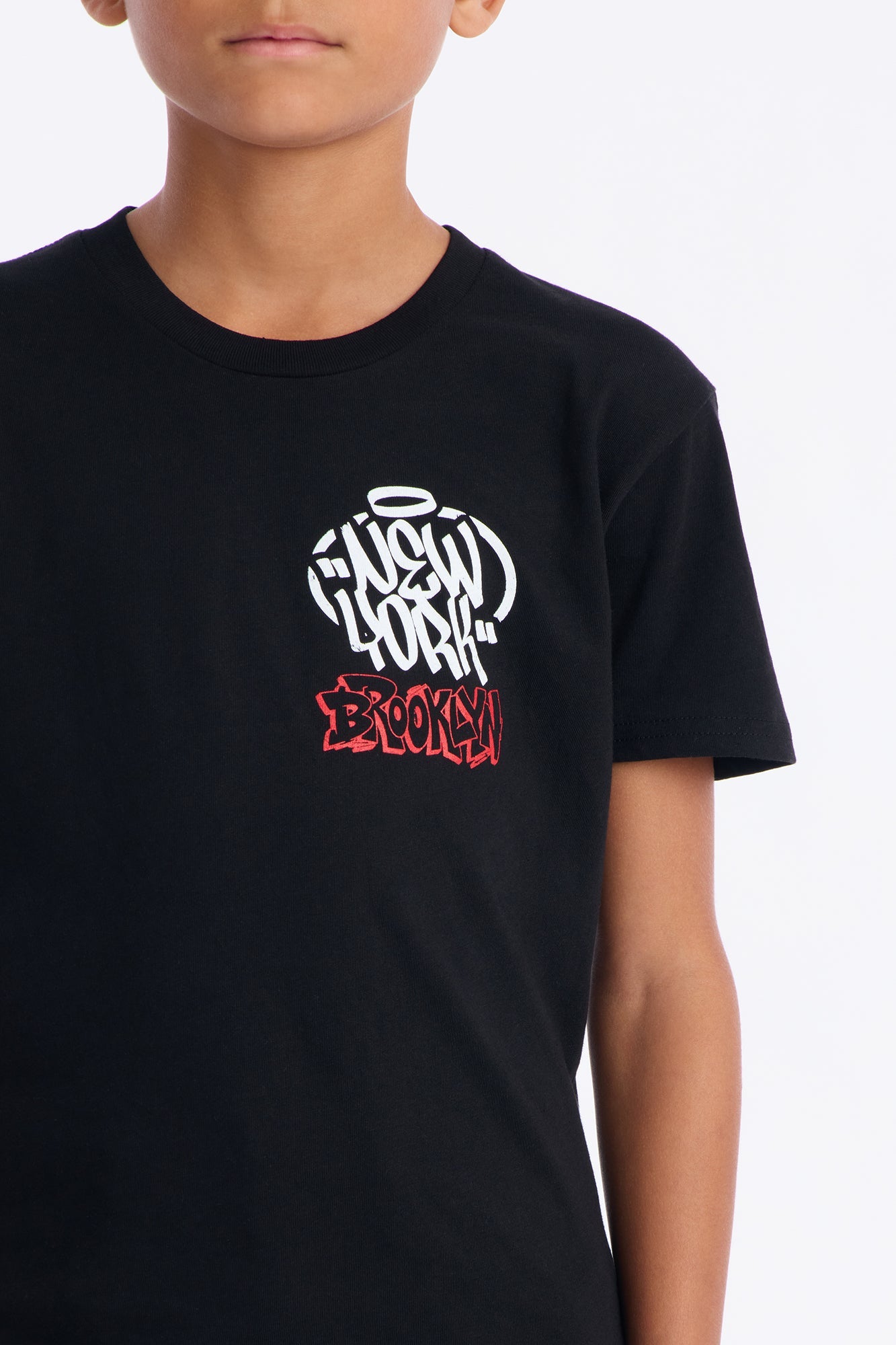 Mini Only In Brooklyn Front/Back Short Sleeve Tee - Black