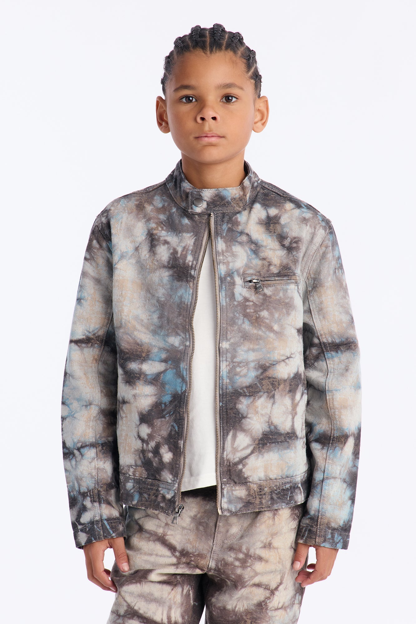 Mini Ash And Ice Moto Jacket - Multi Color