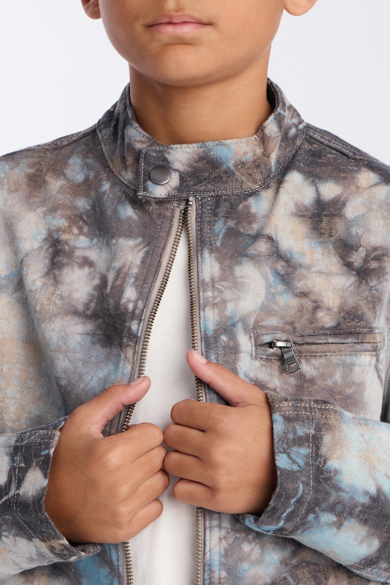 Mini Ash And Ice Moto Jacket - Multi Color