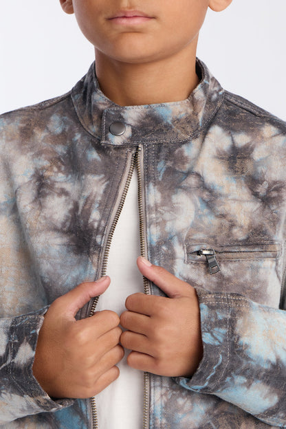 Mini Ash And Ice Moto Jacket - Multi Color