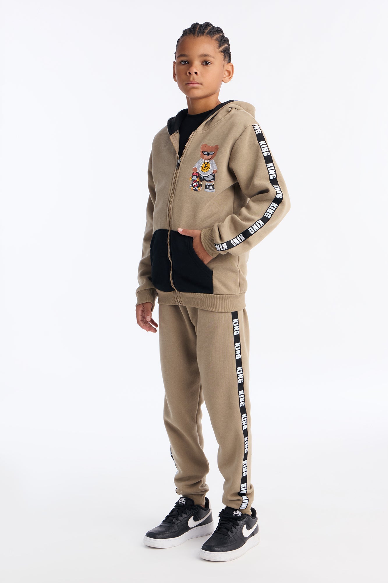 Mini King Of The Skatepark Jogger Pant Set - Grey