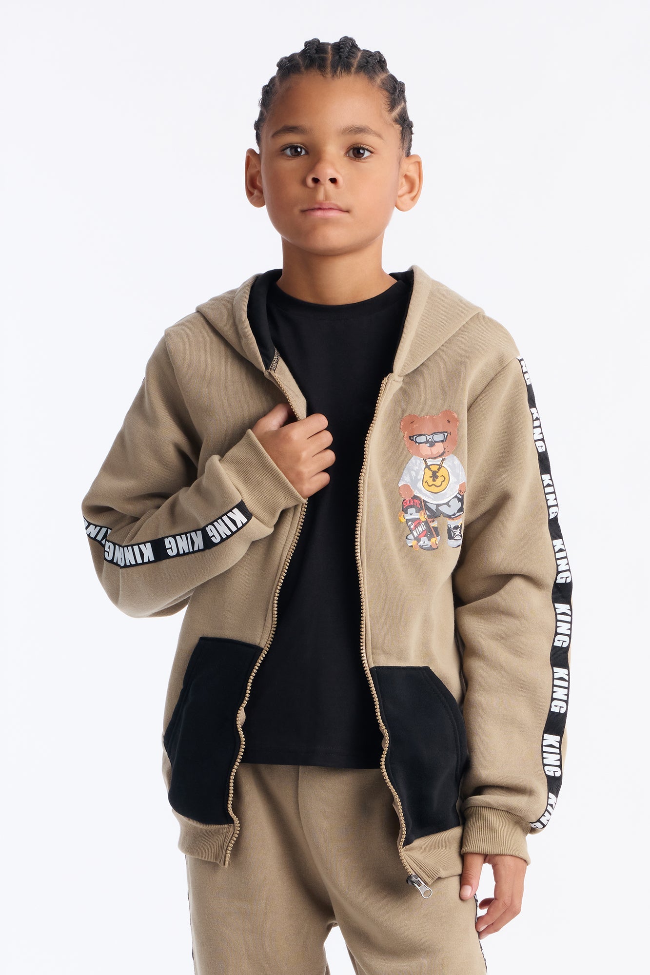 Mini King Of The Skatepark Jogger Pant Set - Grey