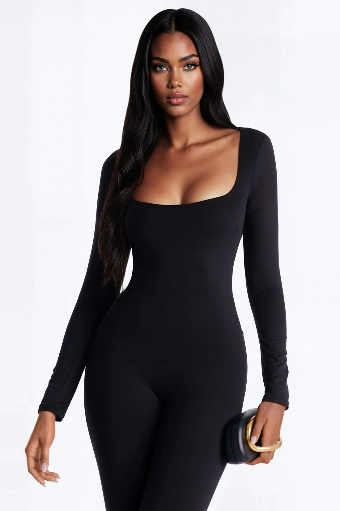 Valerie Doubled Lined Backless Capri Jumpsuit - Black