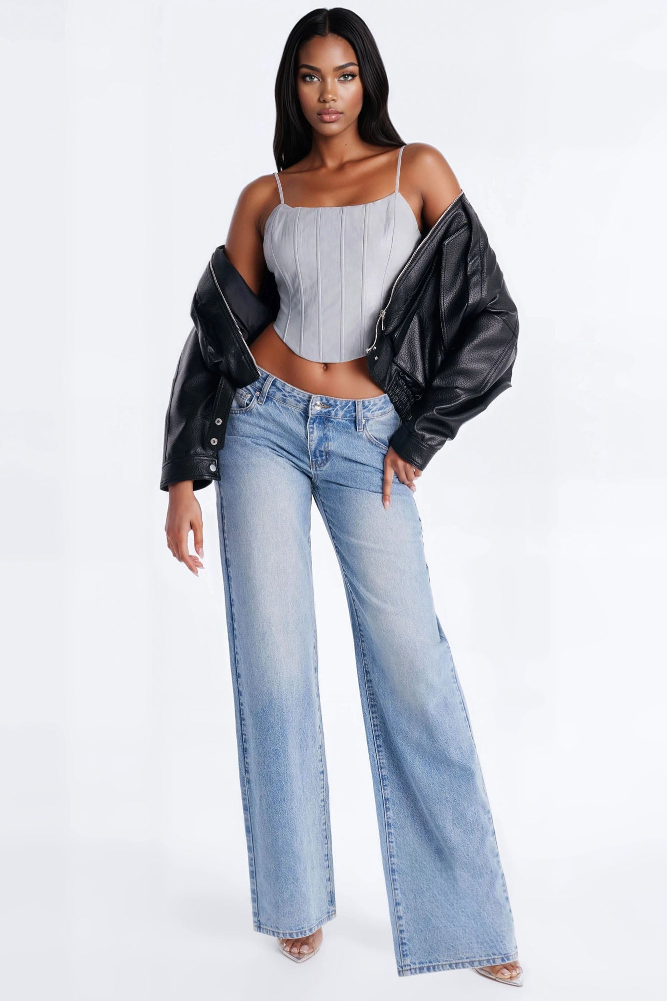 Tall Westside Low Rise Wide Leg Jean - Light Wash