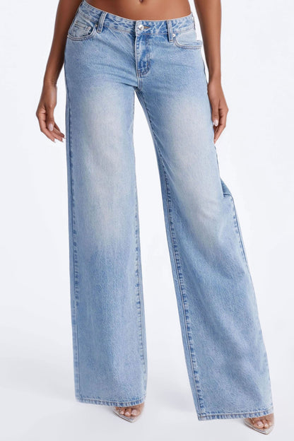 Tall Westside Low Rise Wide Leg Jean - Light Wash