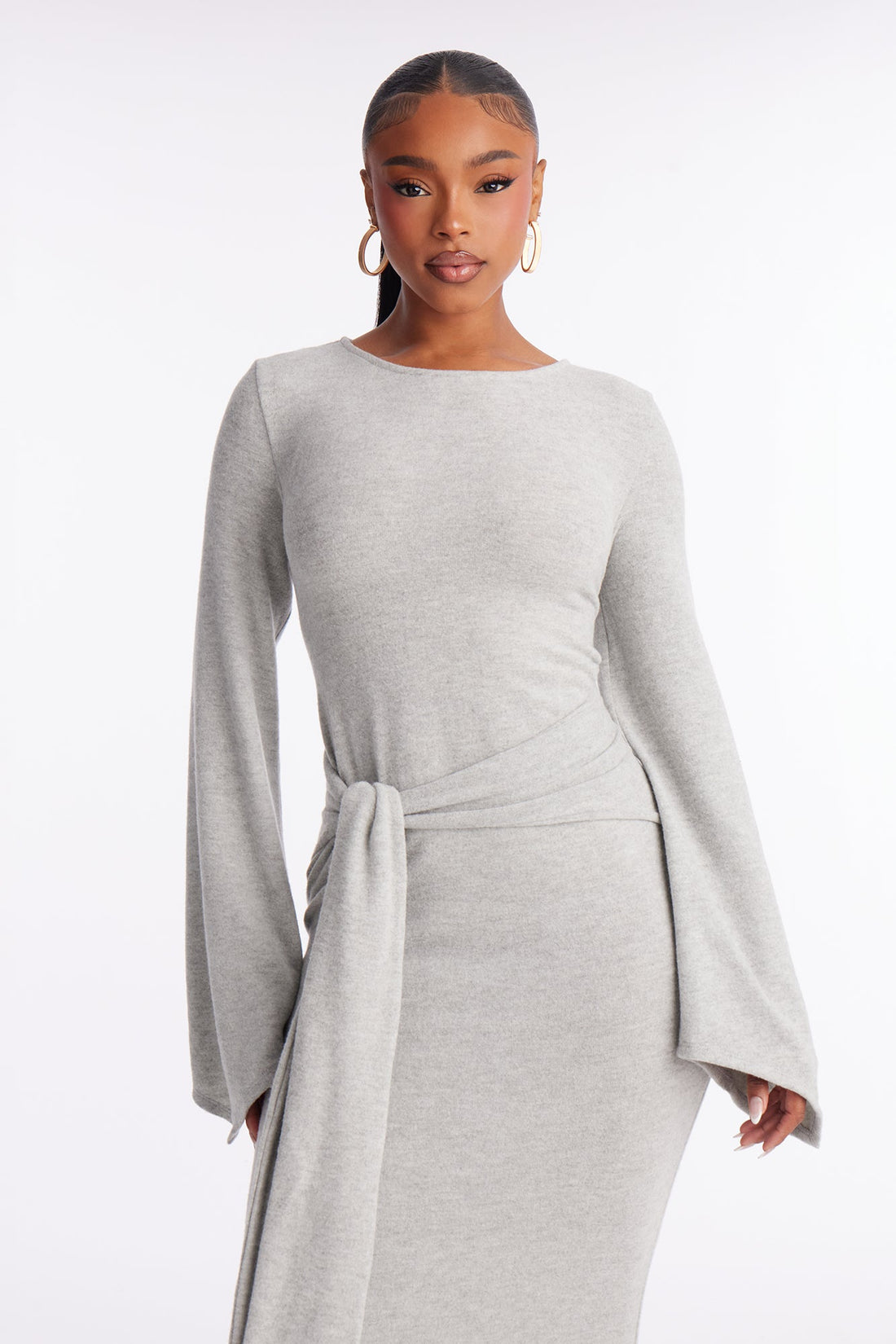 Tabitha Sweater Maxi Dress - Grey