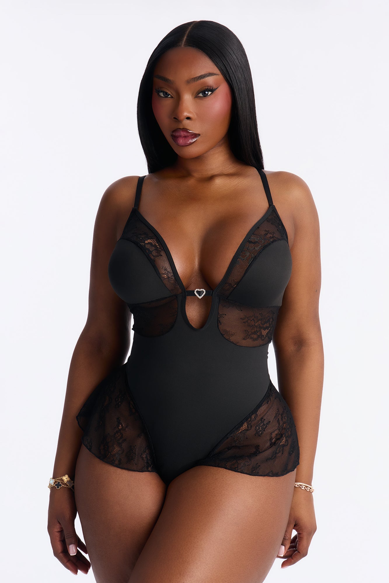 Just Us Lace Teddy - Black
