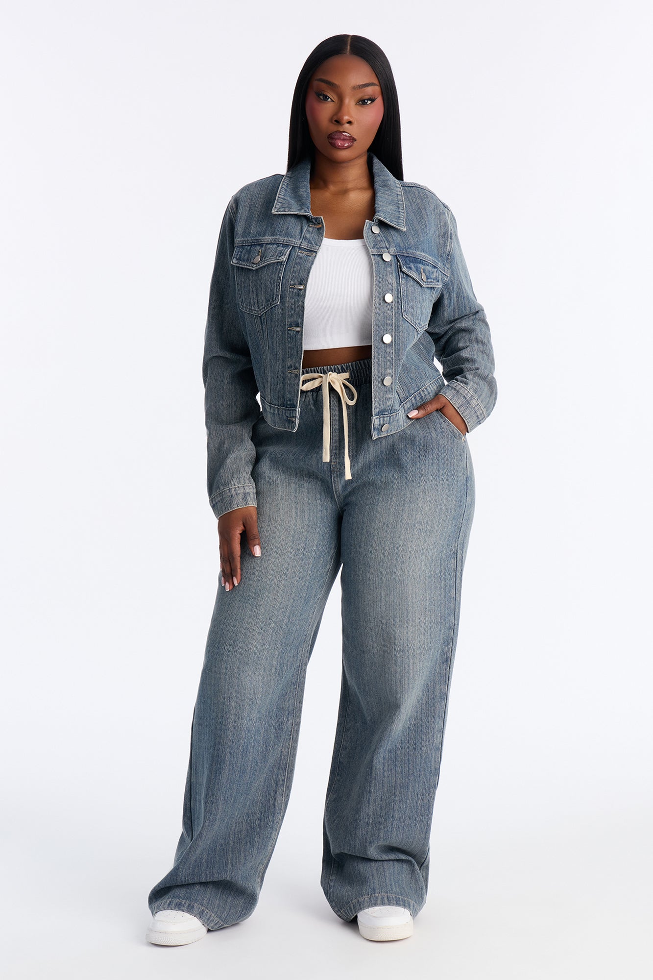 Want No Smoke Denim Jacket - Vintage Wash