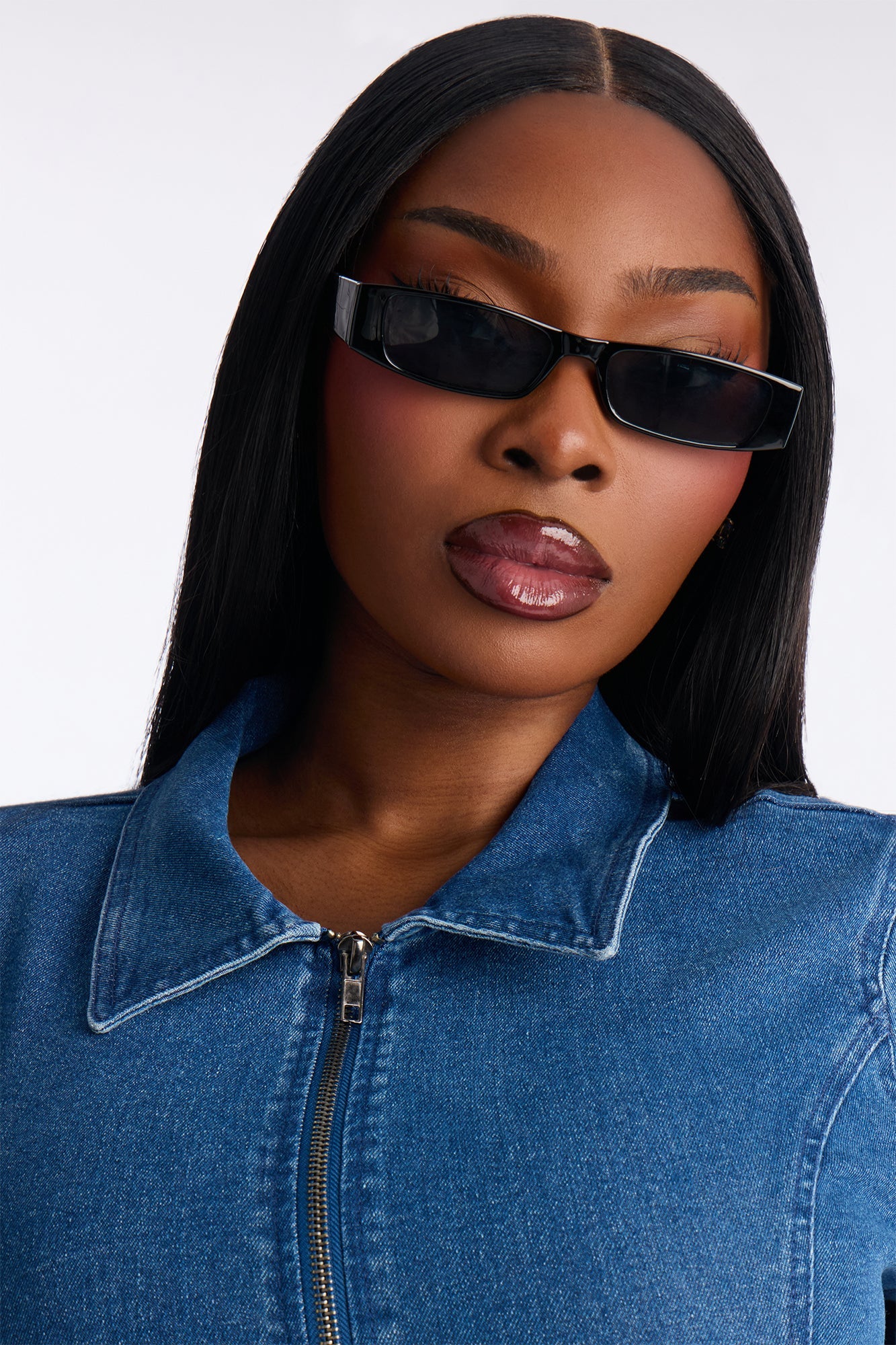 Gabby Denim Mini Dress - Dark Wash