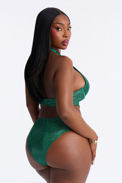 In Devotion Shimmer Teddy - Green
