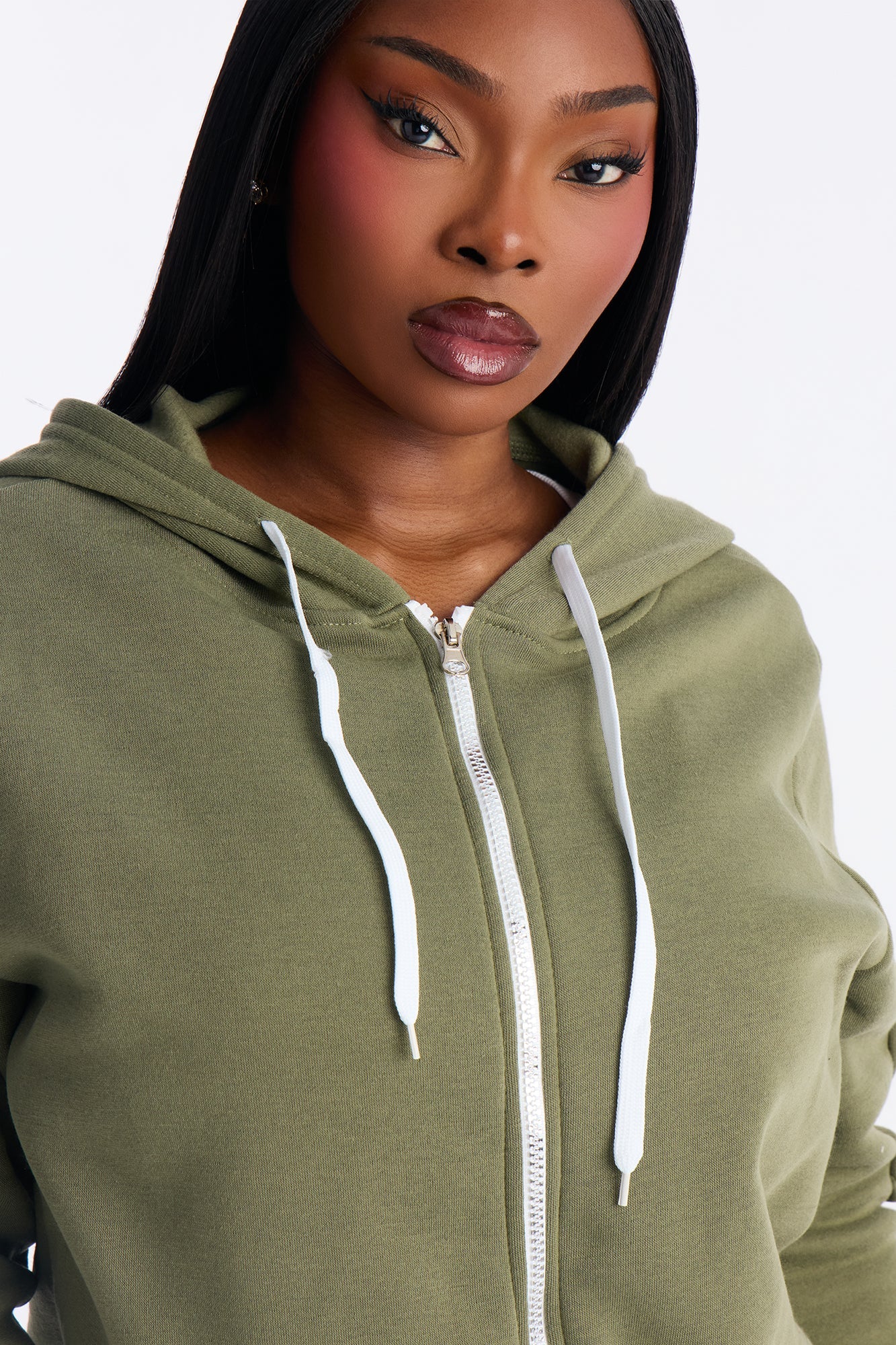 On The Run Cargo Fleece Pant Set - Olive