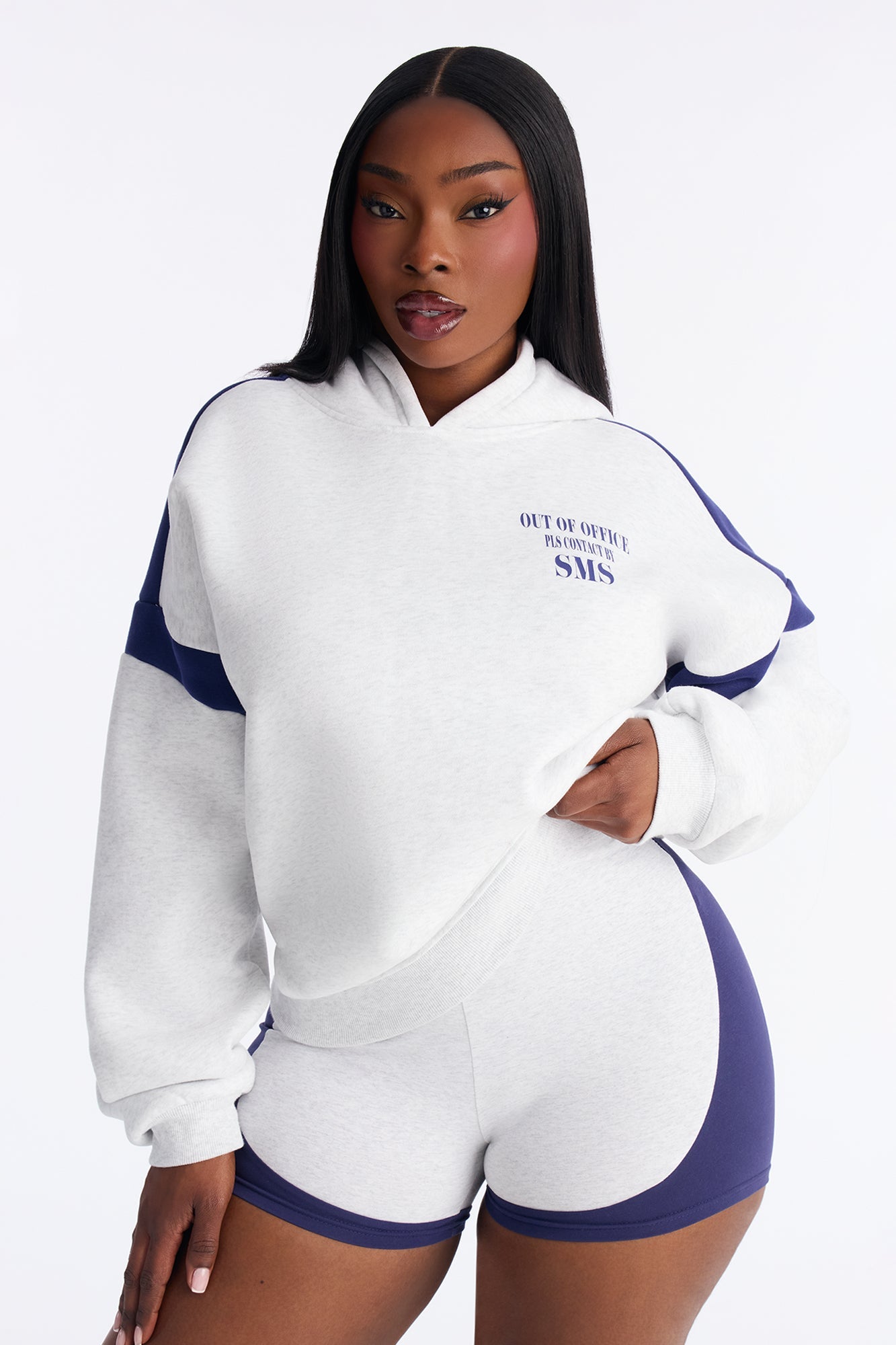 Out Of Service Fleece Short Set - Heather Grey
