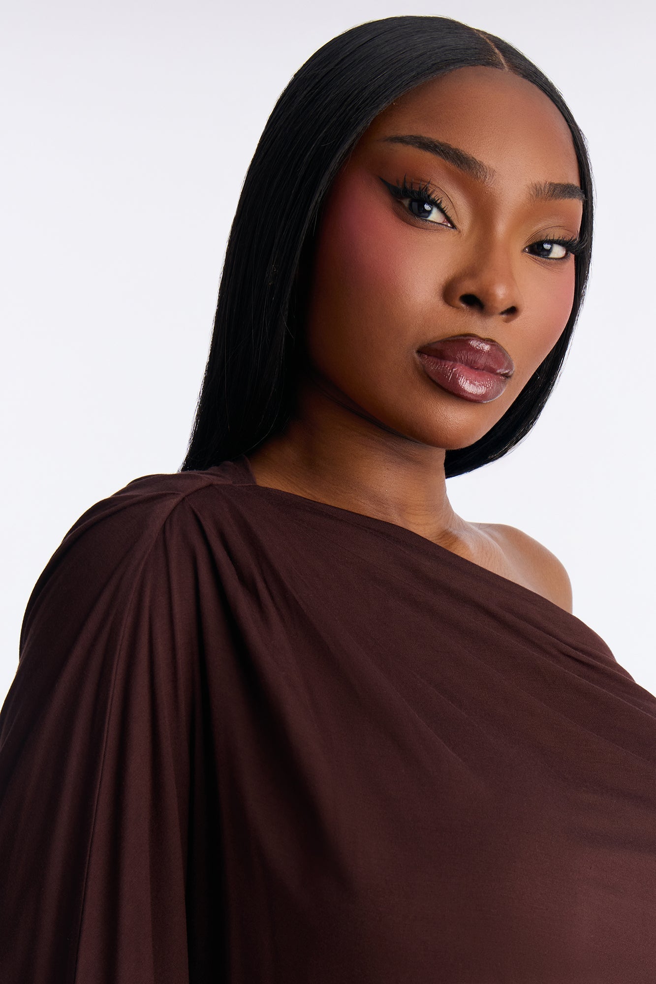 Bria Barrel Wide Leg Jumpsuit - Chocolate