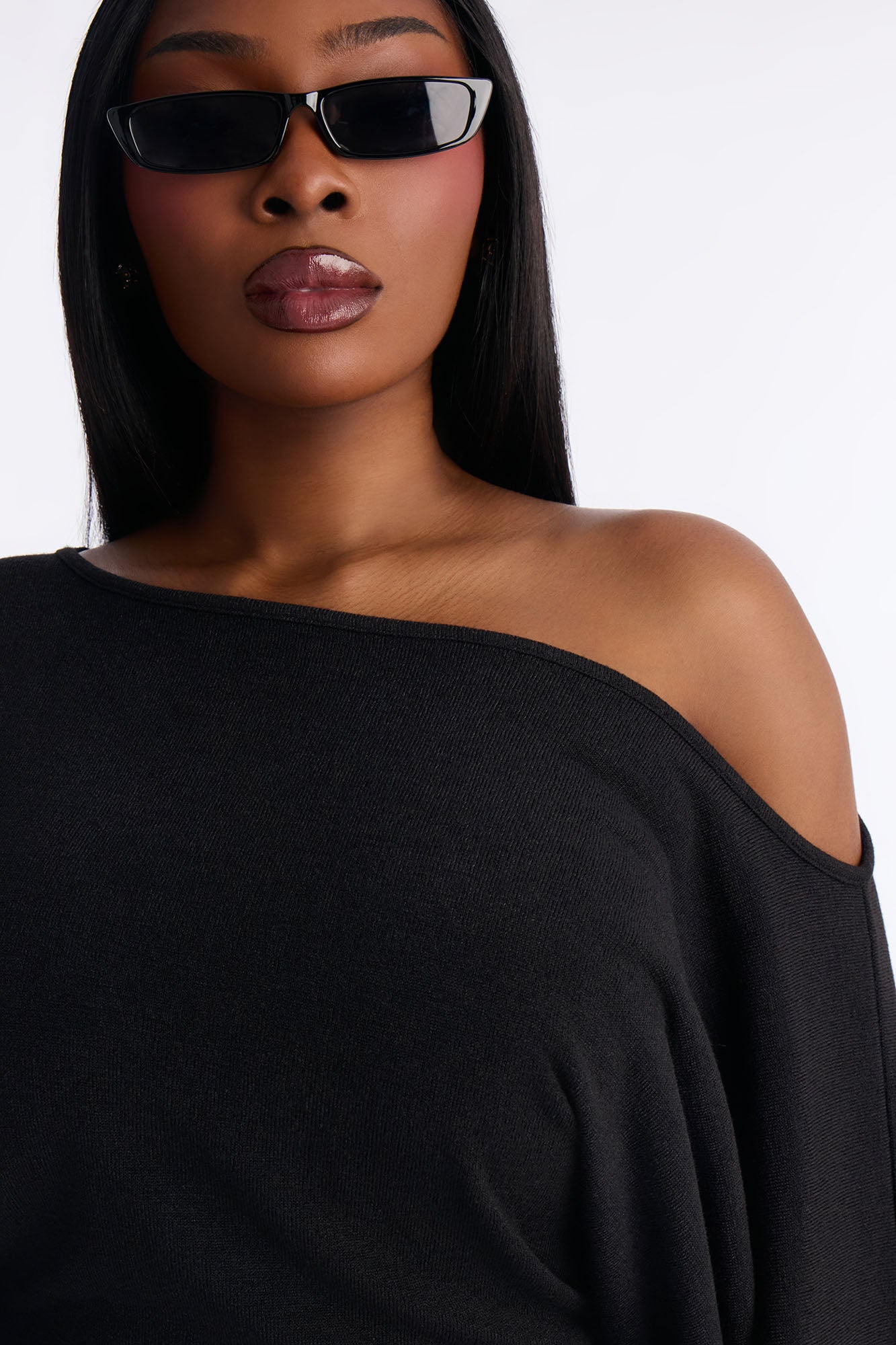 Isabella Strapless Sweater Mini Dress Set - Black