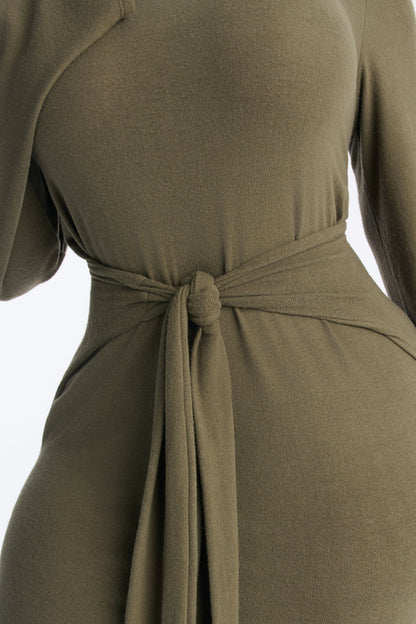 Tabitha Sweater Maxi Dress - Olive