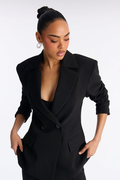 Jessica Double Breasted Blazer - Black