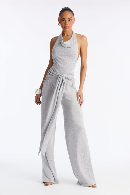 Hannah Halter Top Pant Set - Grey