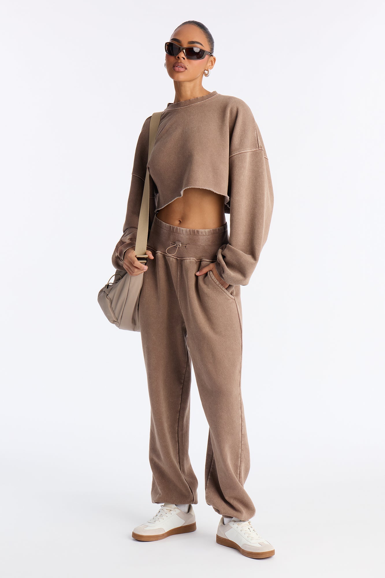 Feeling Good Fleece Jogger Set - Mocha