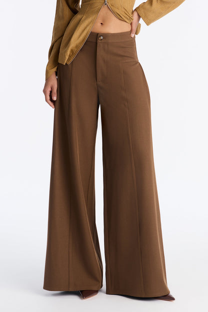 Carmina Wide Leg Pant 33″ - Mocha