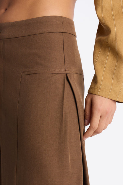 Carmina Wide Leg Pant 33″ - Mocha