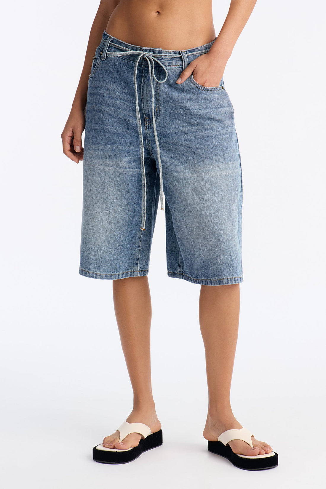 Ludlow Drawstring Denim Jorts - Vintage Wash