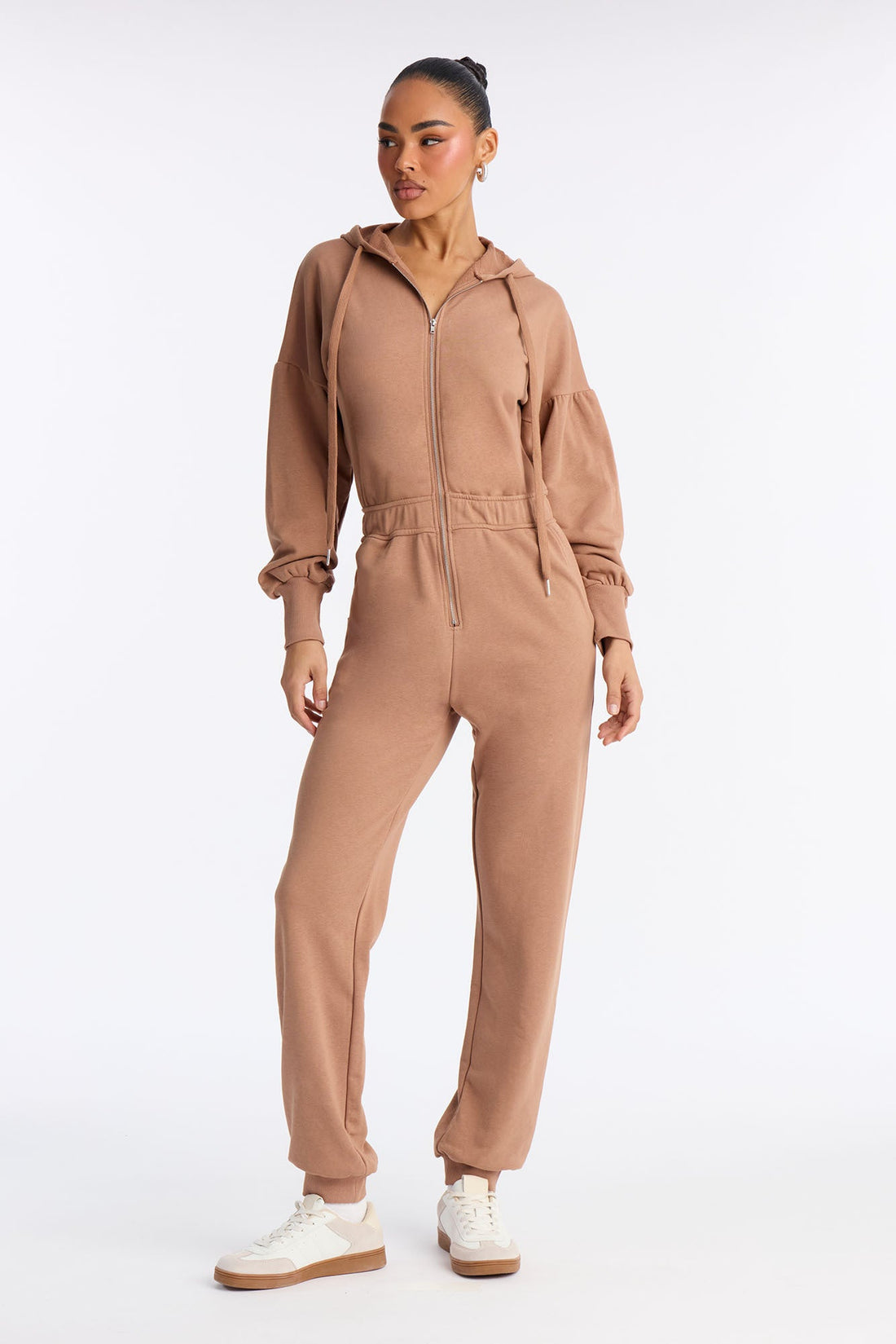 Let Me Know Lounge Jumpsuit - Taupe