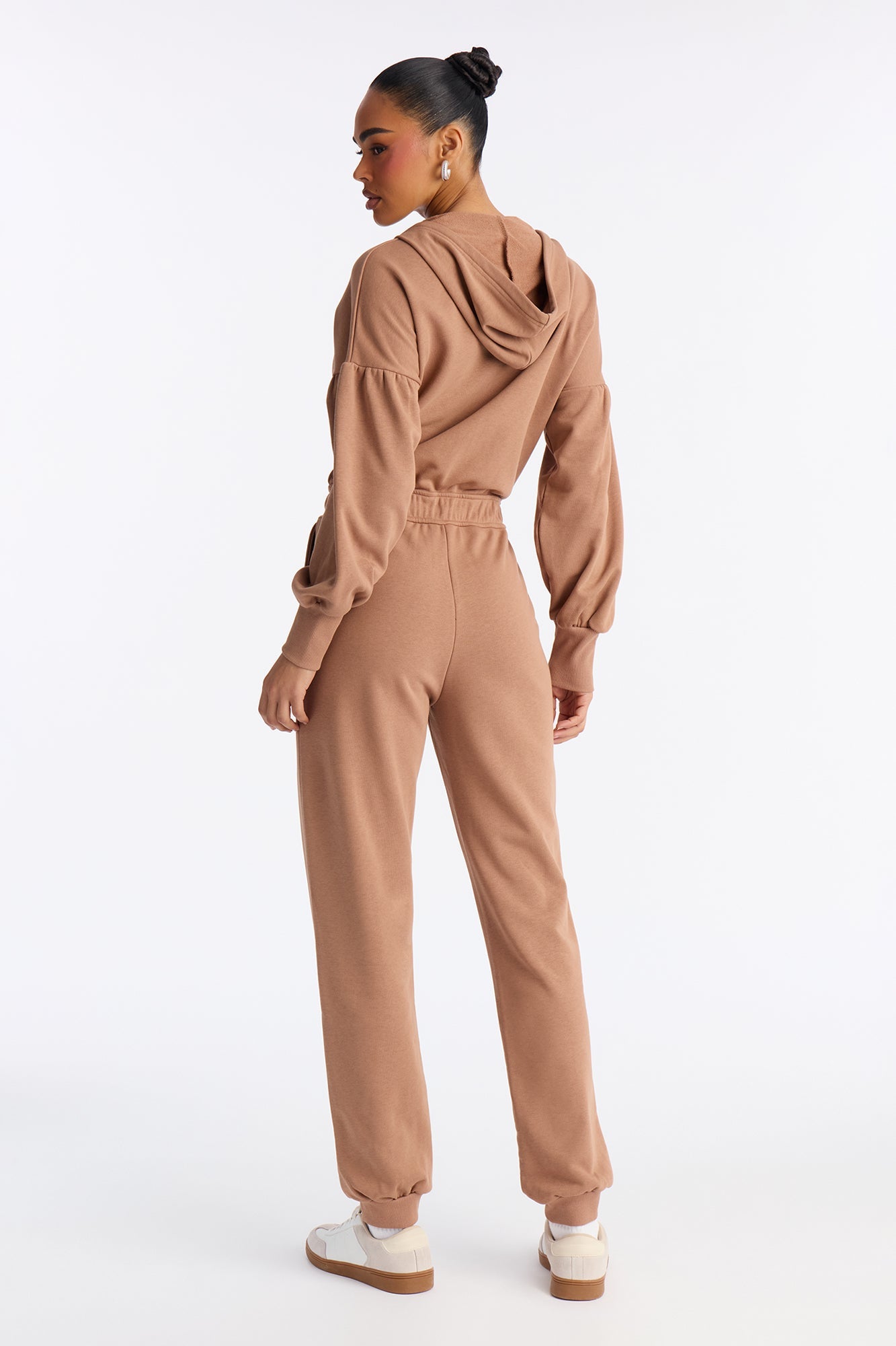 Let Me Know Lounge Jumpsuit - Taupe