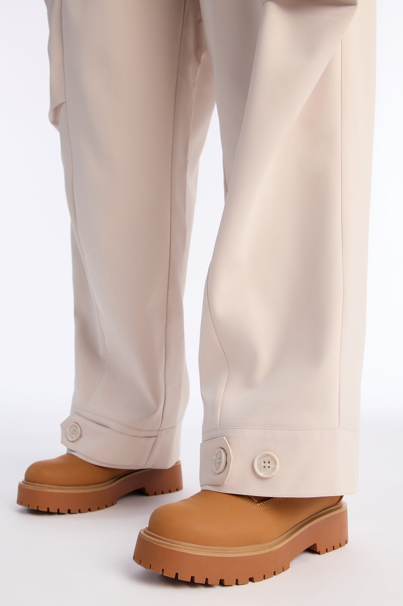 Kayla Barrel Leg Pant - Stone