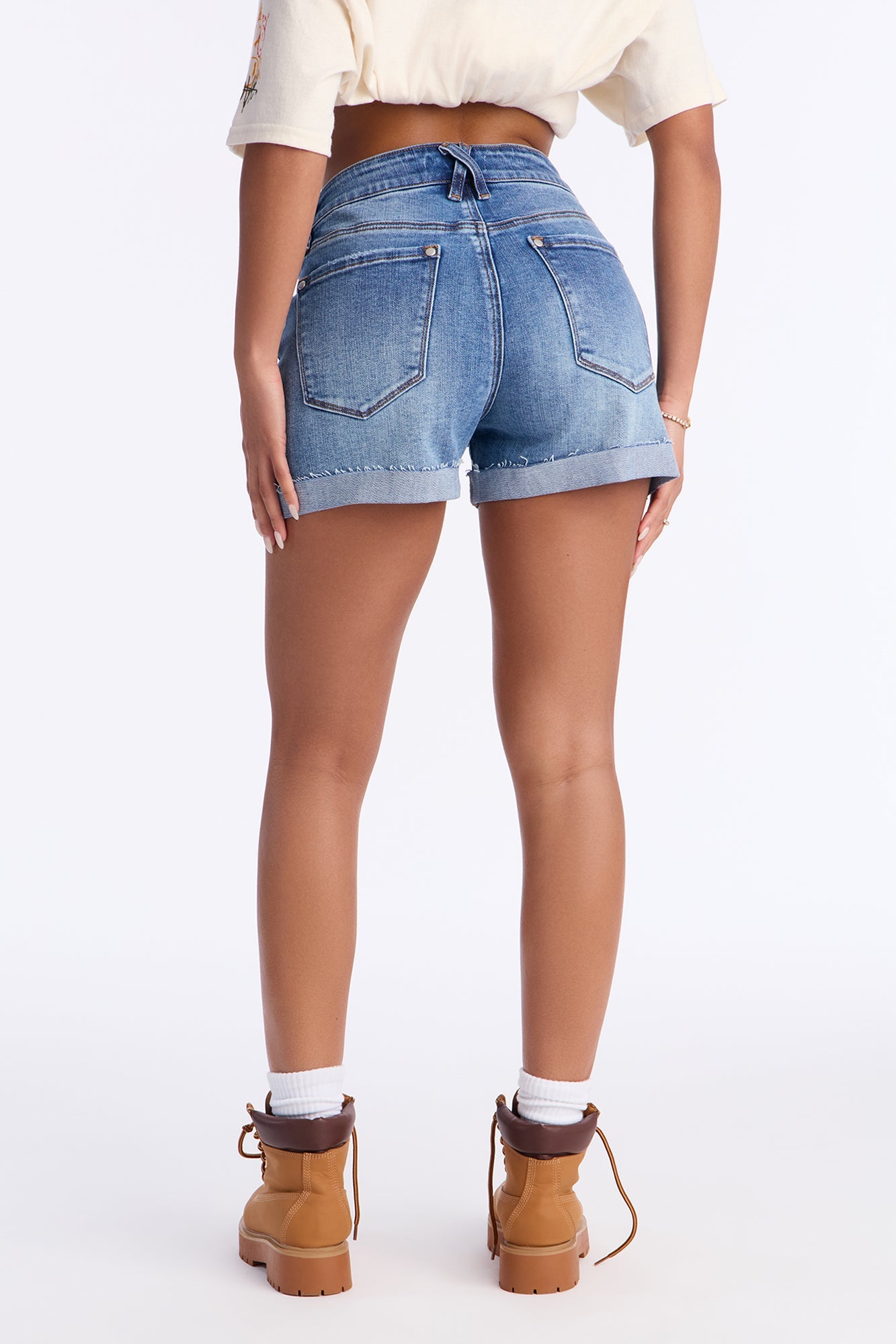 Canal Street Crossover Stretch Denim Shorts - Medium Wash