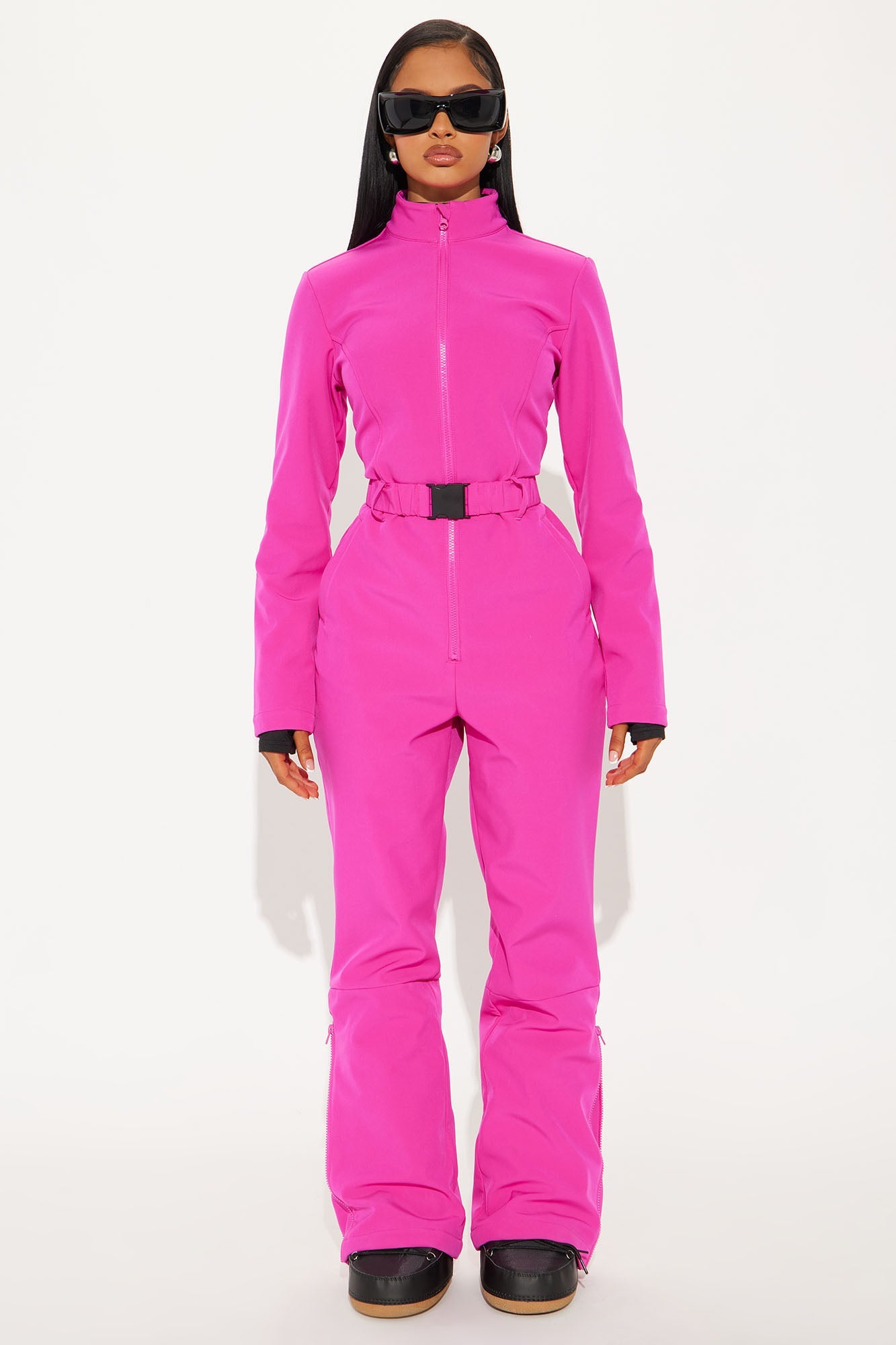 Cross Country Ski Jumpsuit - Fuchsia