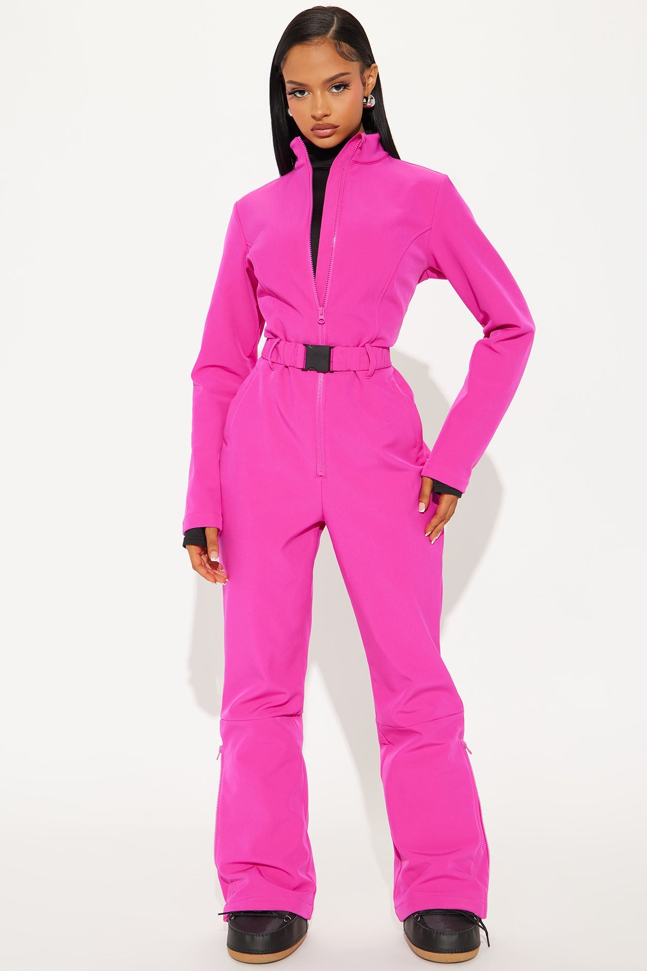 Cross Country Ski Jumpsuit - Fuchsia