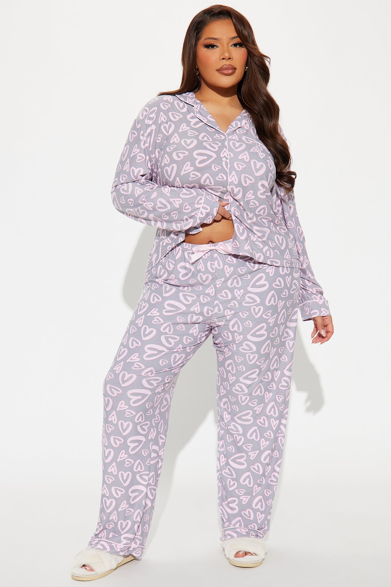 Be My Love PJ Pant Set - Grey/combo