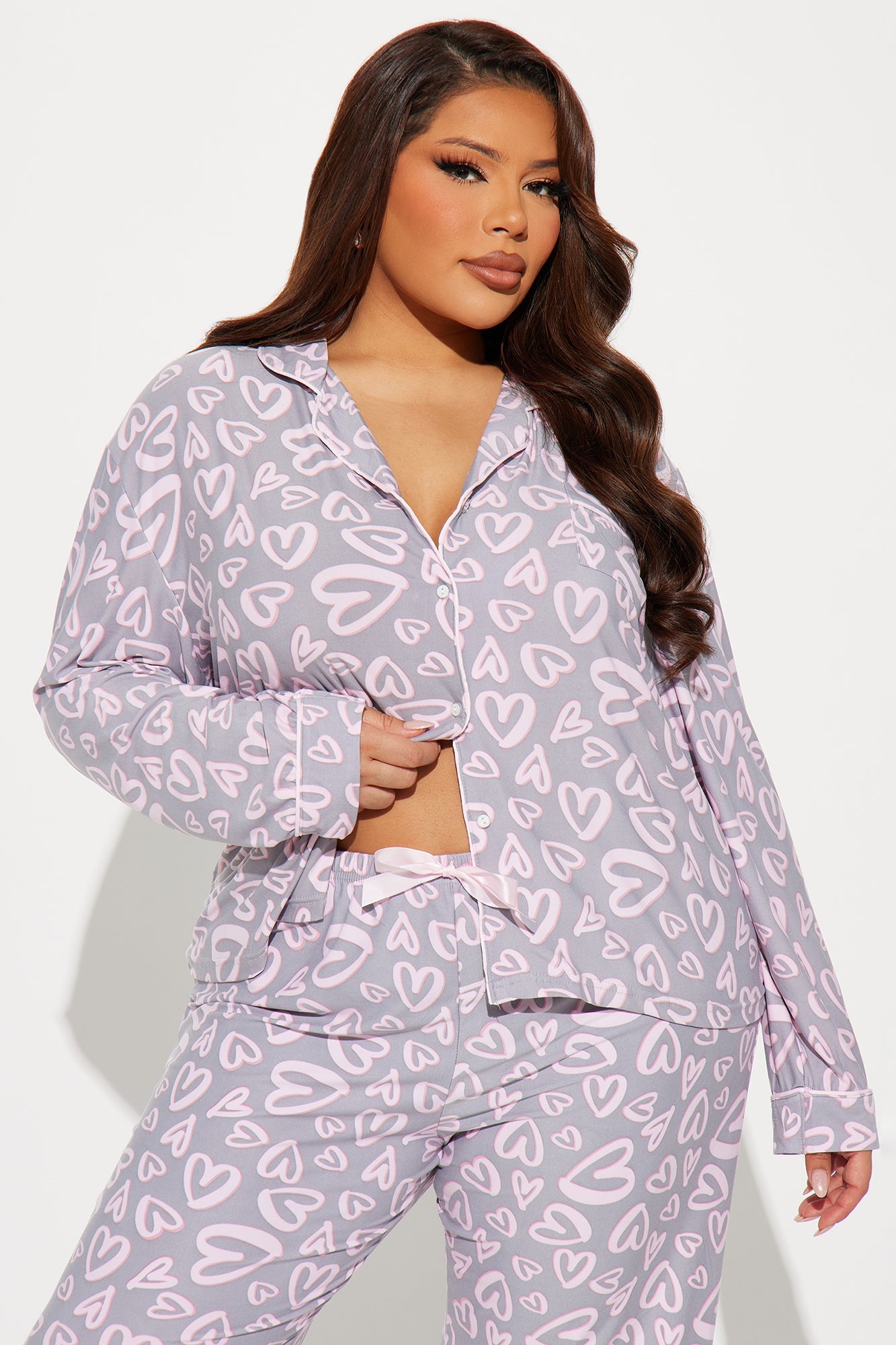 Be My Love PJ Pant Set - Grey/combo