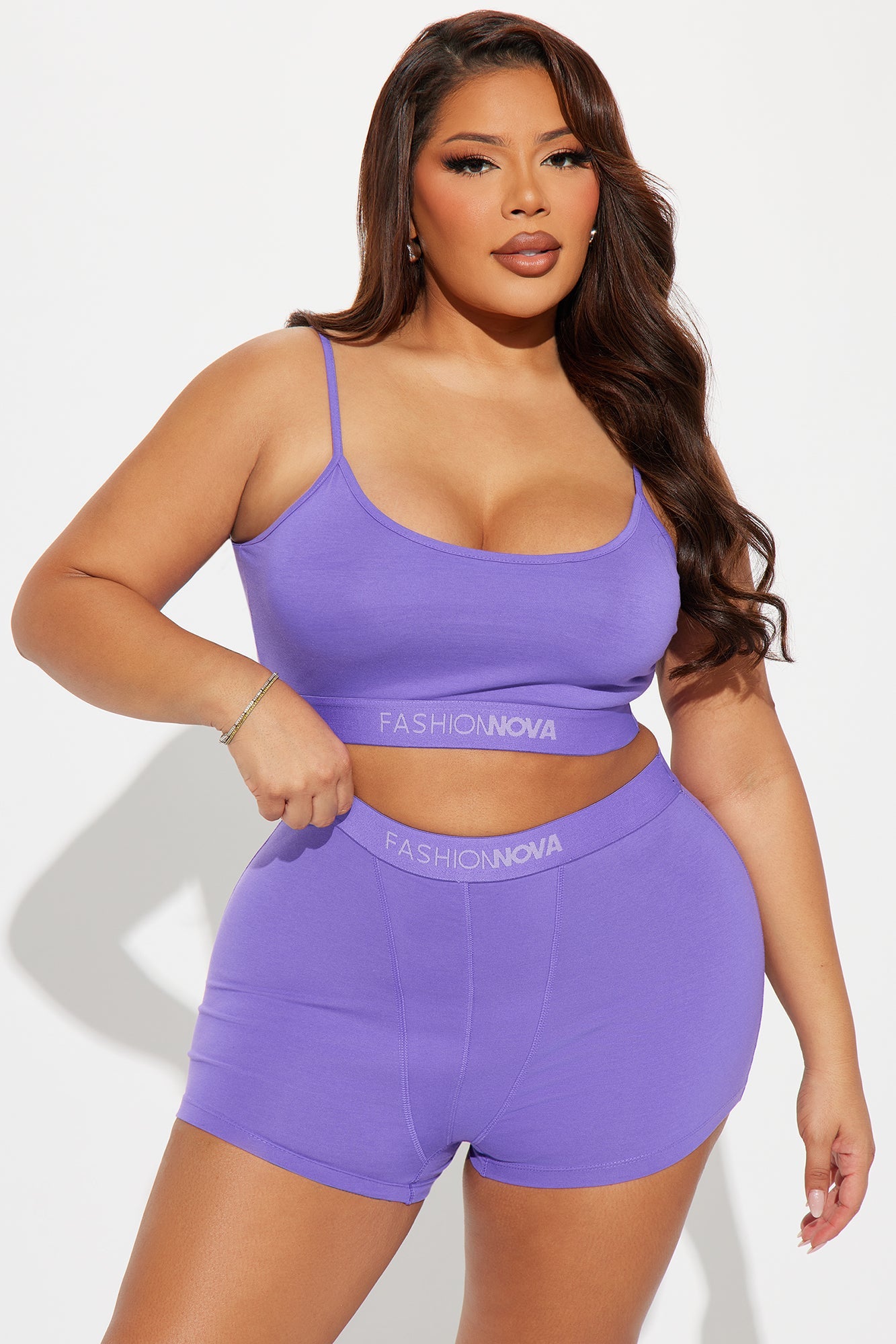 FN Mood Cami And Boxer Set - Purple