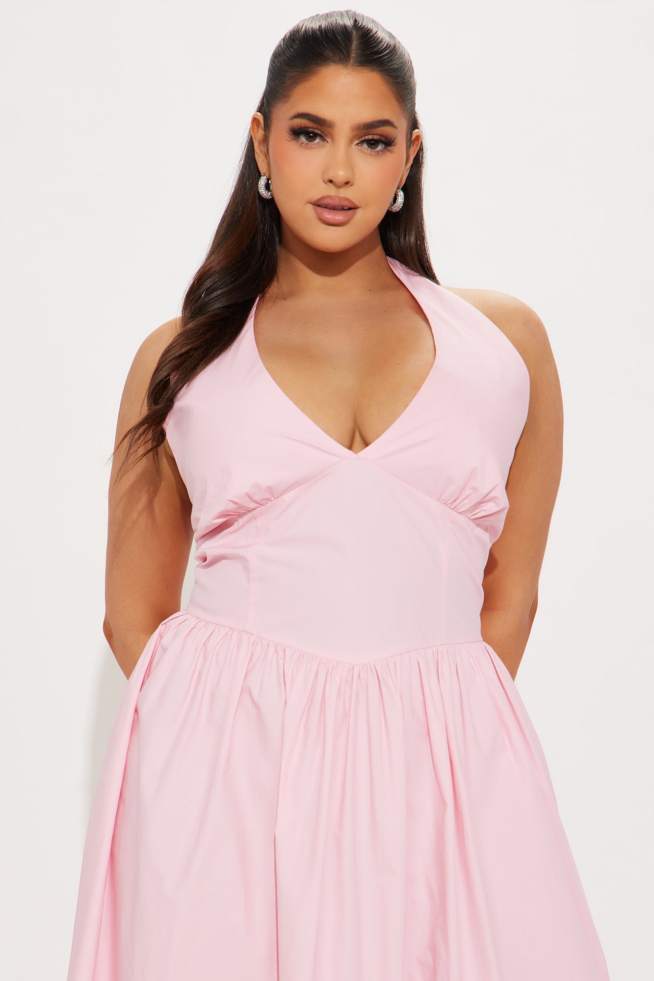 Serenita Poplin Maxi Dress - Pink