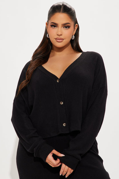 Cozy N Chill Pant Set - Black