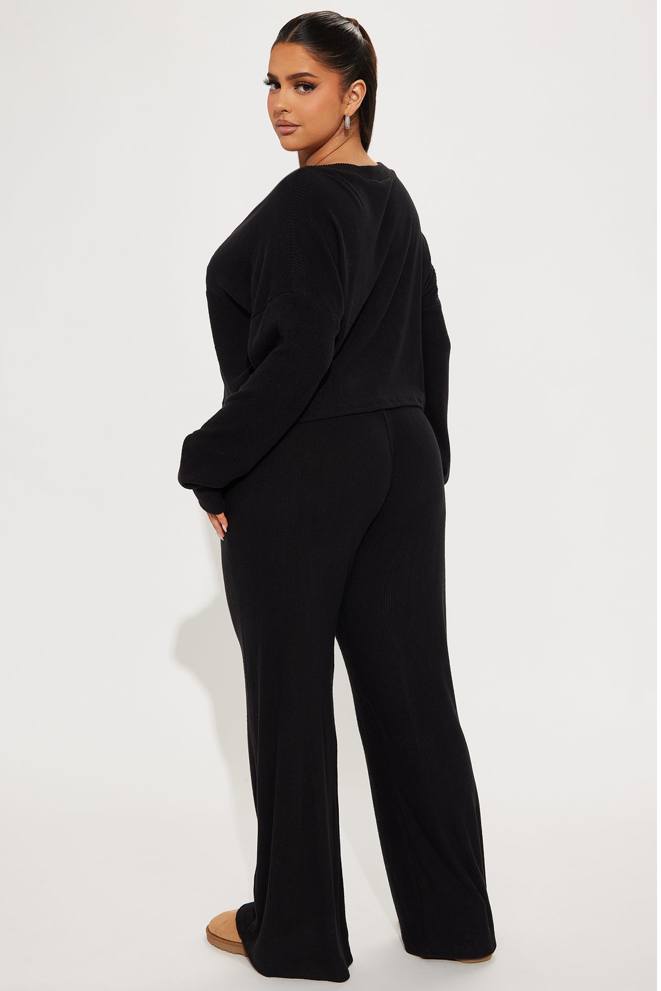 Cozy N Chill Pant Set - Black