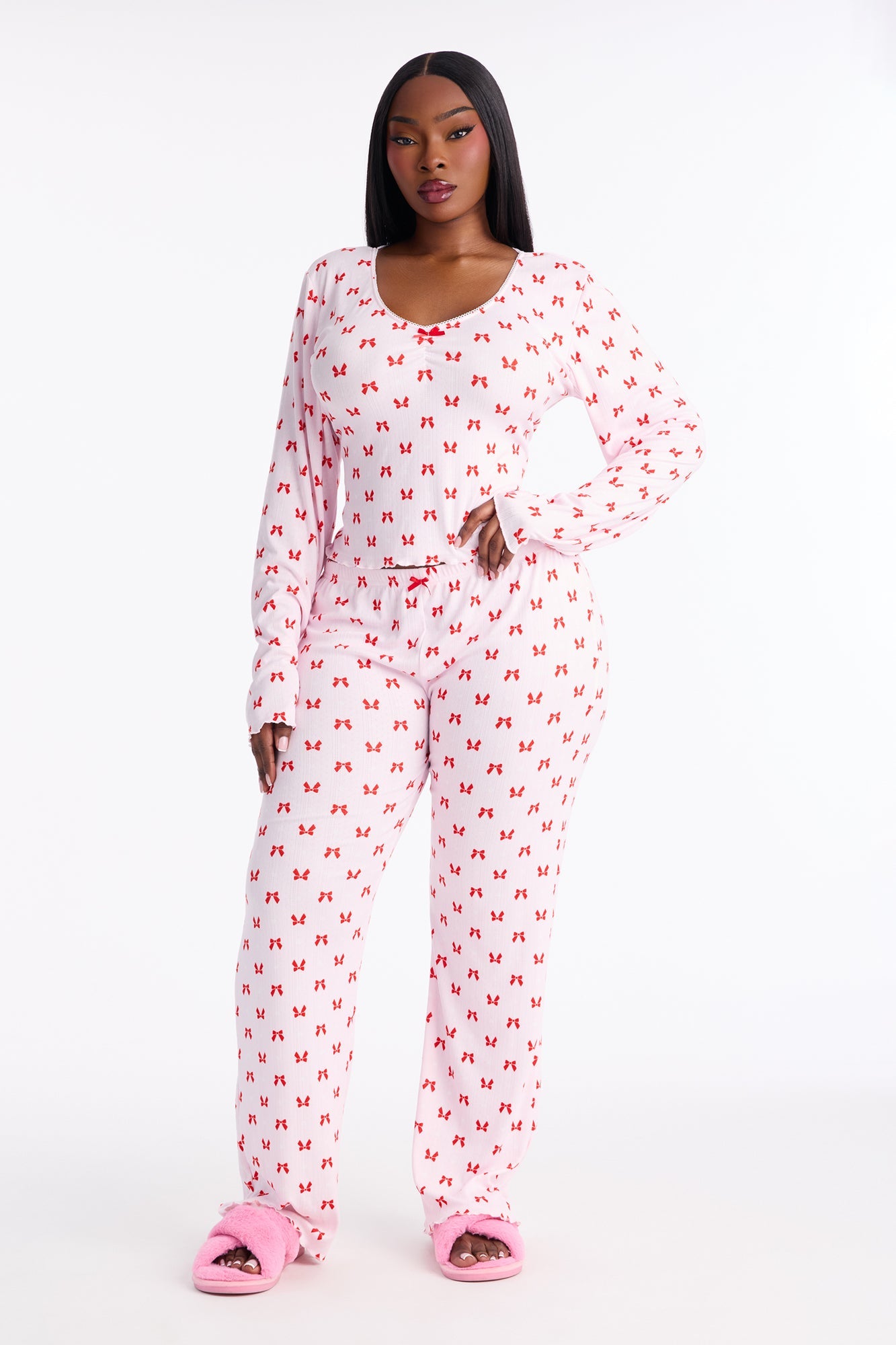 Always Lovely Pointelle PJ Pant Set - Pink