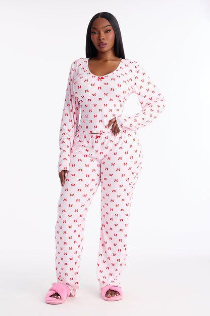 Always Lovely Pointelle PJ Pant Set - Pink
