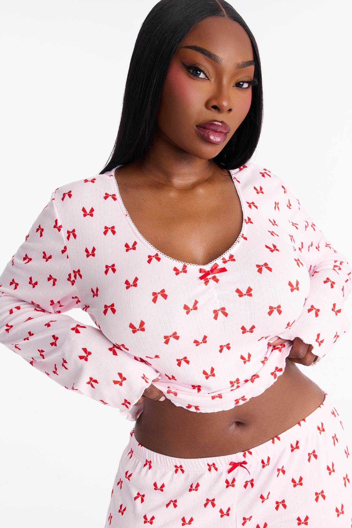 Always Lovely Pointelle PJ Pant Set - Pink