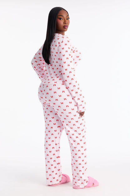 Always Lovely Pointelle PJ Pant Set - Pink
