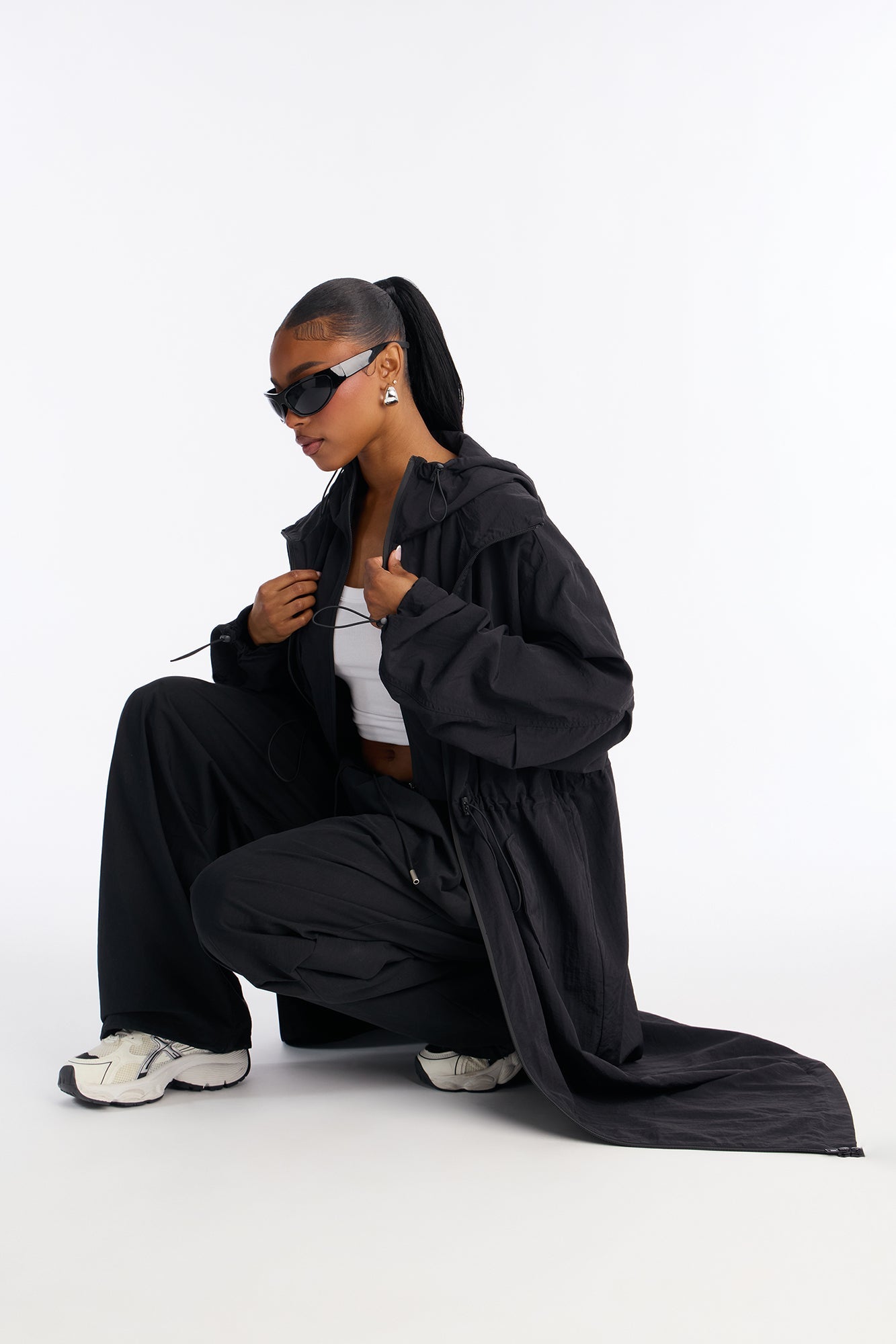Mountain Mover Long Anorak Jacket - Black
