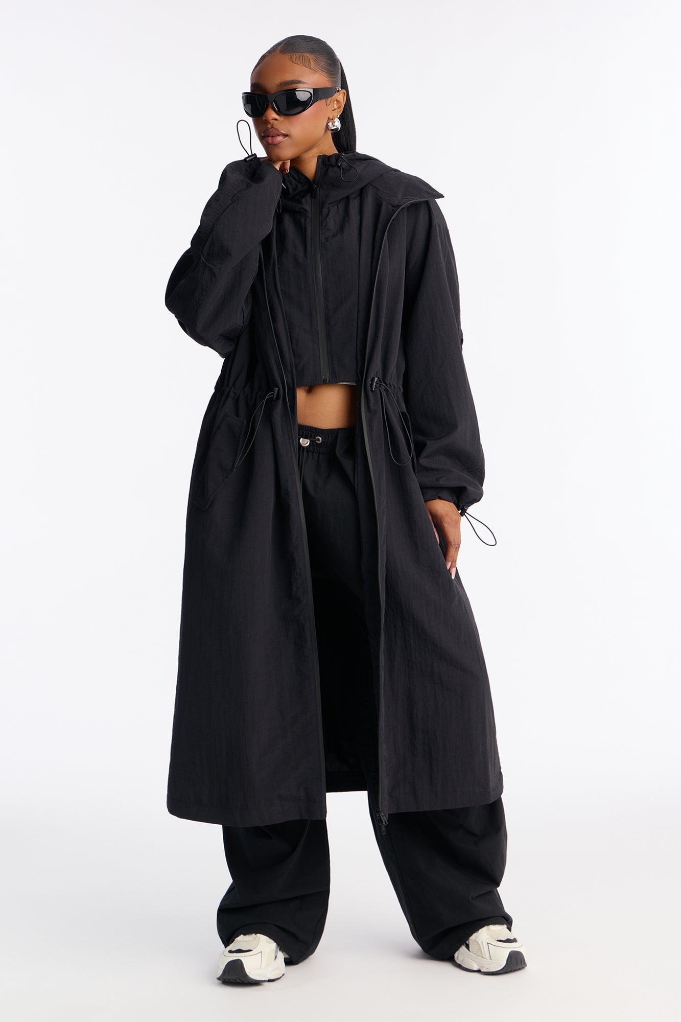 Mountain Mover Long Anorak Jacket - Black