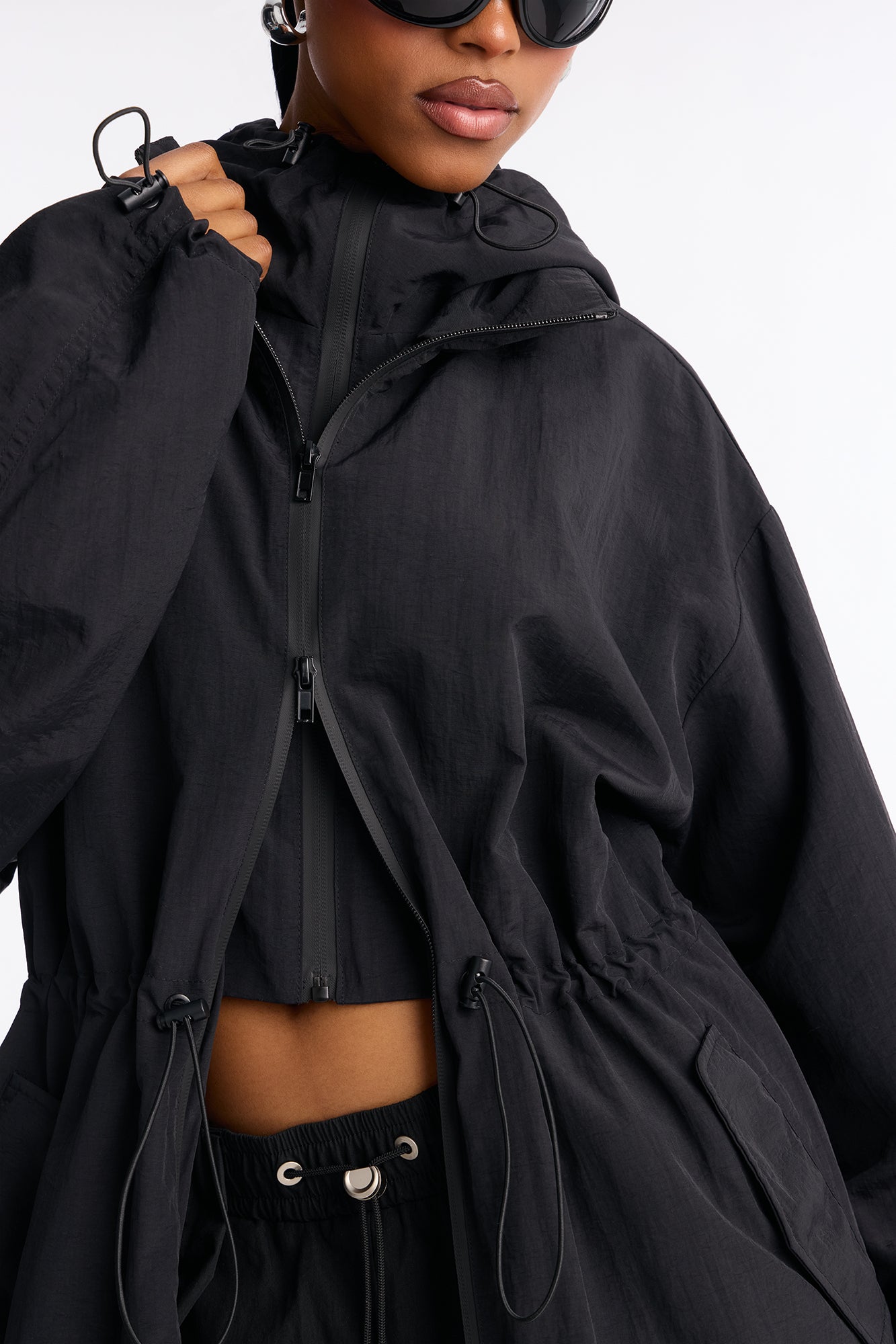 Mountain Mover Long Anorak Jacket - Black