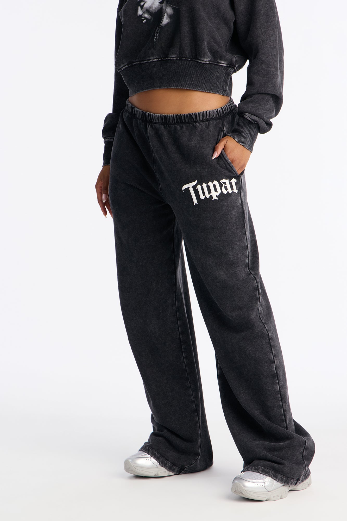 Tupac Washed Lounge Pant - Black