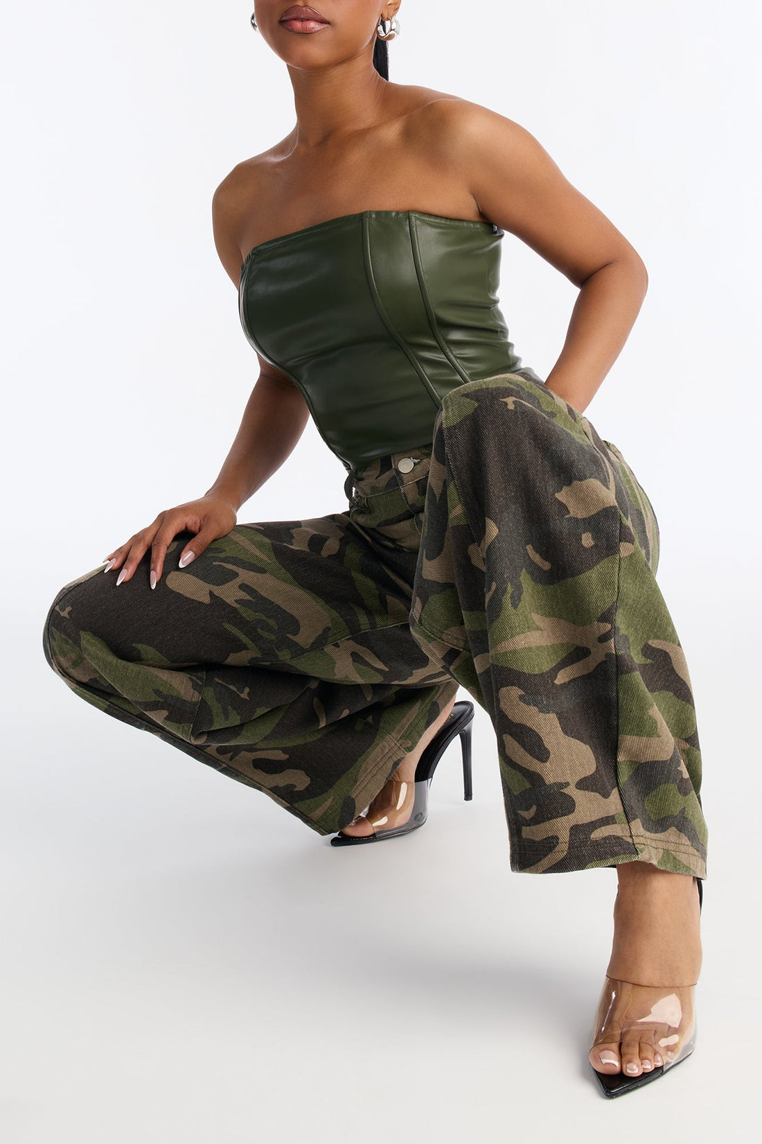 Brat Mode Camouflage Barrel Leg Pant 30″ - Camouflage