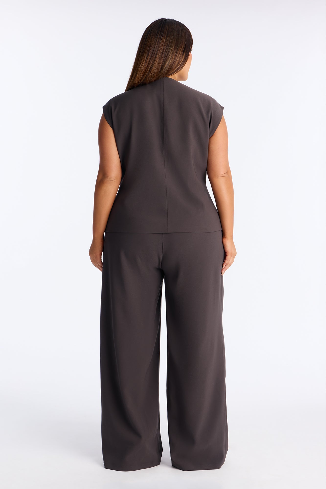 Modern Muse Vest Pant Set - Charcoal
